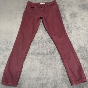 Garage Wine-Colored Skinny Jeans